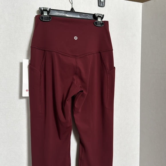 Lululemon Leggings Align HR Pant 25” Pockets Size 4 Red Merlot RDMR NEW - Picture 4 of 7
